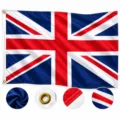United Kingdom Flag - Union Jack With Brass Grommets