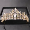 White Rhinestone / Gold