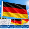 Bandera Nacional de Alemania con Correas (90x150cm)