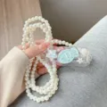 Pez Azul de Océano (Epoxi de Papel de Plata) / Cadena de Perlas