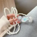 Pez Blanco de Océano (Epoxi de Papel de Plata) / Cadena de Perlas