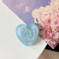 Soporte Mate Corazón Remolino Grande / Azul Claro Relámpago Nube