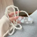 Corazón de Océano (Epoxi de Papel de Plata) / Cadena de Perlas