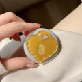 Glitter Heart Lock / Yellow