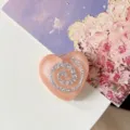 Matte Heart Large Swirl Grip / Glitter Orange