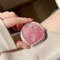 Glitter Heart Lock / Coral Pink