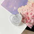 Matte Heart Large Swirl Grip / Glitter White