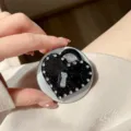 Glitter Heart Lock / Black