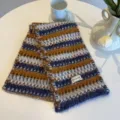 Sciarpa Fair Isle Caffè E Alzavola / 160cm