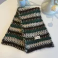 Dunkelgrün Fair-Isle Schal / 160cm