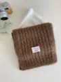 Woll-Rippenschal / Kaffeebraun