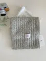 Wollen Ribbel Sjaal / Gekleurd Grijs