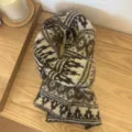 Stile Retrò Fair Isle / 160cm / Caffè latte