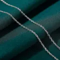Cable Chain 45+5cm / White Gold