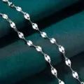 Lips Chain 40+5cm / White Gold