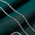 Water Wave Chain / 40+5cm / White Gold