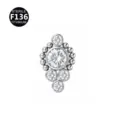 Heldere Witte Zirconia Cluster / 1.2*8mm
