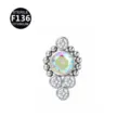 AB Aurora en Witte Zirconia Cluster / 1.2*8mm