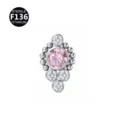 Roze en Witte Zirconia Cluster / 1.2*8mm