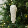 Stile Pigna a Petali (APYX841-3) / 17x6cm / Pigna a Petali Bianca