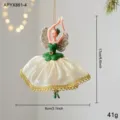 Green Gold Dancing Girl with Pigeon Style D