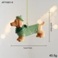 Dackel mit grünem Hut / 1 Stück