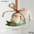Burgundy and Green Santa
