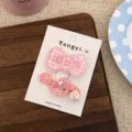 Music Note Bowknot Hair Clip / 2 Pieces/Pack / Pink