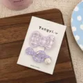 Music Note Bowknot Hair Clip / 2 Pieces/Pack / Purple