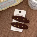 Polka Dot Oval Style / 2 Pieces/Pack / Coffee