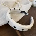 French Retro Padded Style / Polka Dot Beige