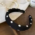 French Retro Padded Style / Polka Dot Black