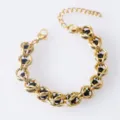 Armband / 17+5cm / Goud en Zwart
