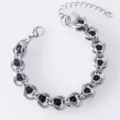 Armband / 17+5cm / Staal + Zwart