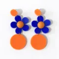 Flor Naranja y Azul