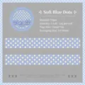 1.5cm x 5m / Bleu Doux à Pois