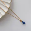 Collana con Ciondolo in Lapislazzuli in Acciaio al Titanio