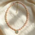 Collana Perle Rosa Zirconia Blu