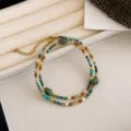 Collana in Agata e Conchiglia Sfaccettata