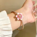 Open Rhinestone Flower Style / Gold (5463)