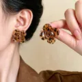 Double Layer Leopard Flower Studs (8963)