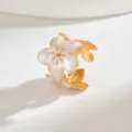 Anello Aperto Fiore di Ciliegio / Bianco