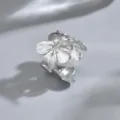Anello Aperto Fiore di Ciliegio / Argento