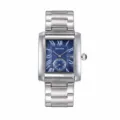 Blaues Zifferblatt Silber Stahlband
