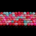 10mm (Approx. 37 Beads) / Optimized Tourmaline Color Dragon Vein Agate