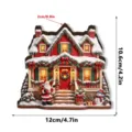 Snowy Red Double-Story Cabin (XSMZ071) / 1 Piece/Pack