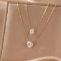 Double Layered Heart Waterdrop Style