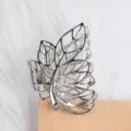 Style Feuille Ajourée Argent / Argent