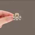 Mini Pince Nœud Strass / Or (Style Strass)