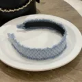 Wide Hairband (Light Blue Denim) / Light Blue